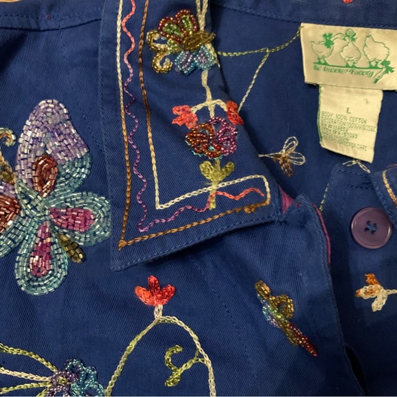 The Quacker Factory beaded embroidered jacket Sz. S - Picture 3 of 3